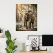 Gold Leaf Elefanten Hain Poster (Heimbüro)