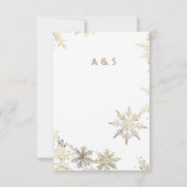 Gold Leaf elegante Hochzeitseinladung Antwortkarte RSVP Karte (Rückseite)