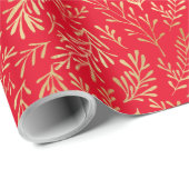 Gold Leaf Elegante Weihnachten Geschenkpapier (Rolleneckpunkt)