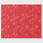 Gold Leaf Elegante Weihnachten Geschenkpapier (Flach)