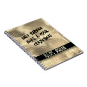 Gold Leaf Fantasy Black and White Graffiti Notizblock (Rechte Seite)