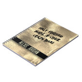 Gold Leaf Fantasy Black and White Graffiti Notizblock (Linke Seite)