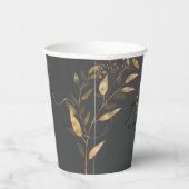 Gold Leaf Floral 40th Anniversary ID1169 Pappbecher (Rechts)