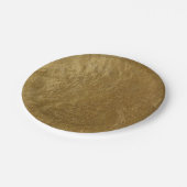 Gold Leaf Foil Lounge Moderne Elegante schicke Hoc Pappteller (Schrägansicht)