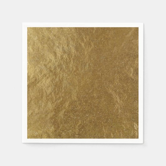 Gold Leaf Foil Lounge Moderne Elegante schicke Hoc Serviette (Vorderseite)
