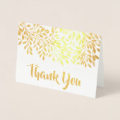 Gold Leaf Foil Vielen Dank mit Unterschrift Folienkarte (Vorderseite)