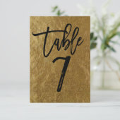 Gold Leaf Folie Moderne Schrift Tischnummer 7 (Stehend Vorderseite)