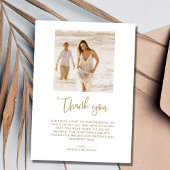Gold Leaf Foto Elegant Wedding Vielen Dank Dankeskarte