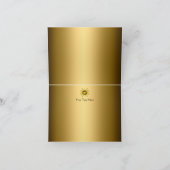 Gold Leaf & Gem 50 Jahre Jubiläum Dankeschön Karte (Innenseite)