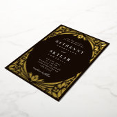 Gold Leaf Gilded Age Folieneinladung (Gedreht)