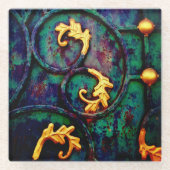 Gold Leaf Glasuntersetzer (Vorderseite)