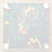 Gold Leaf Glasuntersetzer (Rückseite)