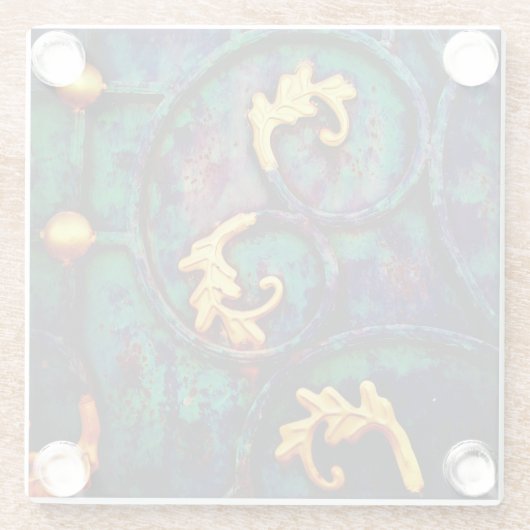 Gold Leaf Glasuntersetzer (Rückseite)