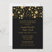 Gold Leaf Glitzer Confetti Dots Couples Dusche Einladung (Vorderseite)