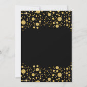 Gold Leaf Glitzer Confetti Dots Couples Dusche Einladung (Rückseite)