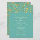 Gold Leaf Glitzer Confetti Dots Couples Dusche Einladung (Vorne/Hinten)