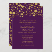 Gold Leaf Glitzer Confetti Dots Couples Dusche Einladung (Vorne/Hinten)