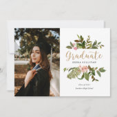 Gold Leaf Graduate Foto Ankündigung (Vorderseite)