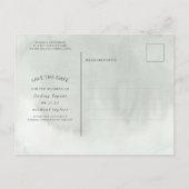 Gold Leaf Greenery Save the Date Foto Ankündigungspostkarte (Rückseite)