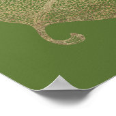 Gold Leaf Grid Illustration Poster (Ecke)