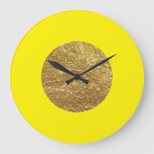 Gold Leaf Große Wanduhr