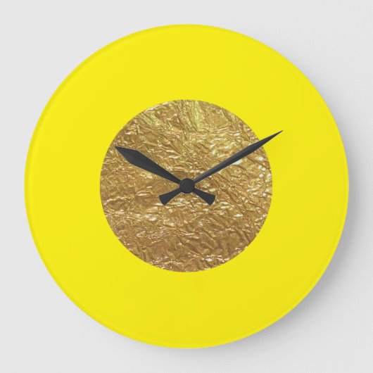 Gold Leaf Große Wanduhr (Vorderseite)