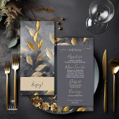 Gold Leaf Impasto Noir