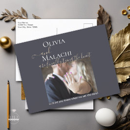 Gold Leaf Impasto Noir Ankündigungspostkarte