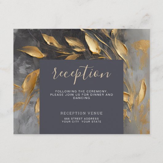 Gold Leaf Impasto Noir Begleitkarte (Vorderseite)