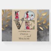 Gold Leaf Impasto Noir Gästebuch (Vorderseite)