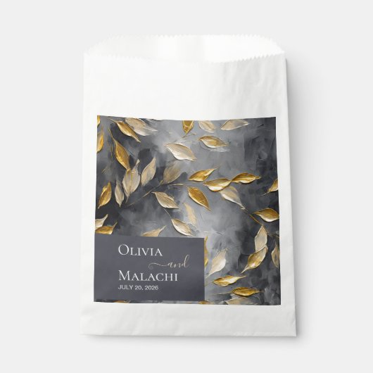 Gold Leaf Impasto Noir Geschenktütchen (Vorderseite)