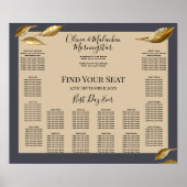 Gold Leaf Impasto Noir Poster (Vorne)