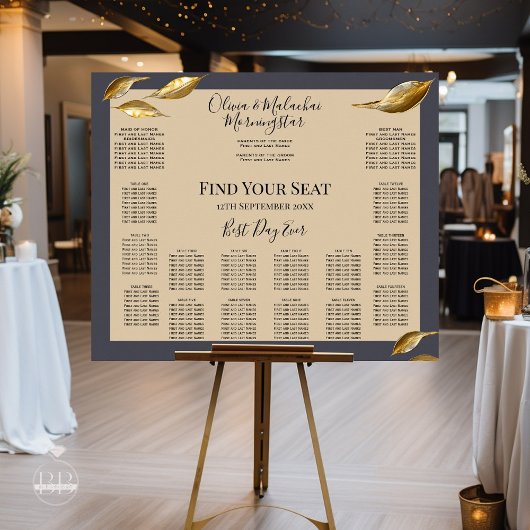 Gold Leaf Impasto Noir Poster