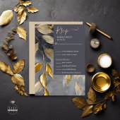 Gold Leaf Impasto Noir RSVP Karte
