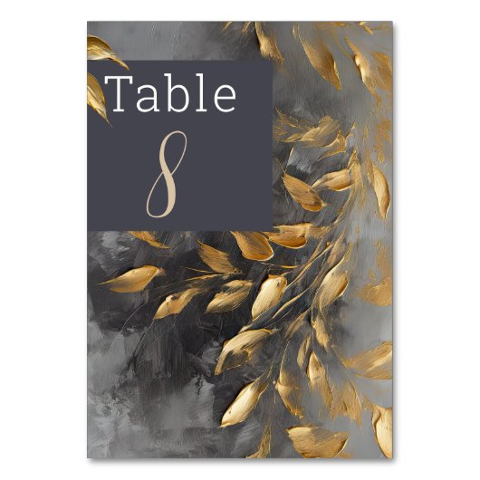 Gold Leaf Impasto Noir Tischnummer (Vorderseite)