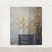 Gold Leaf Impasto Noir Wandteppich (Vorderseite)