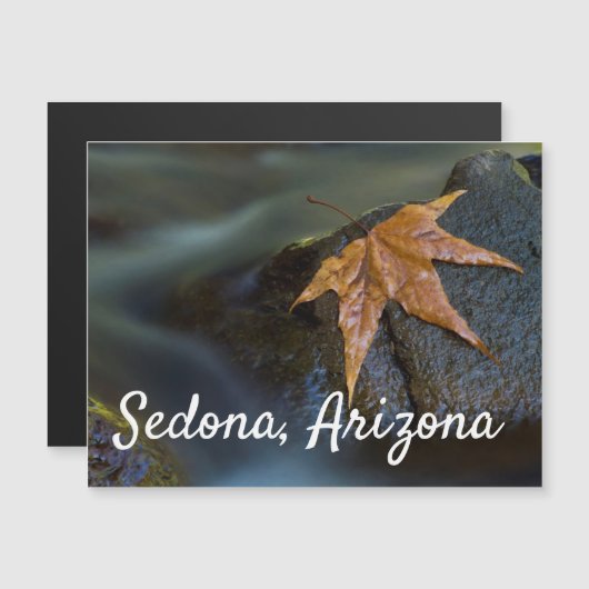 Gold-Leaf in Sedona, Arizona Magnetkarte (Vorne/Hinten)