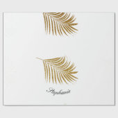 Gold Leaf Individuelle Name Birthday Holiday Glitz Geschenkpapier (Flach)