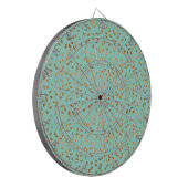 Gold-Leaf-Konfetti-Muster auf Minze Dartscheibe (Vorderseite Links)