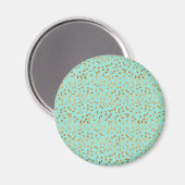 Gold-Leaf-Konfetti-Muster auf Minze Magnet (Vorderseite/Rückseite)