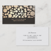 Gold-Leaf-Kreise sehen modern und trendig braun au Visitenkarte (Vorne/Hinten)