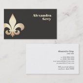 Gold Leaf Lilie Business Card Visitenkarte (Vorne/Hinten)