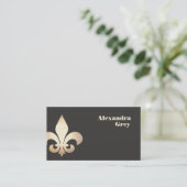 Gold Leaf Lilie Business Card Visitenkarte (Stehend Vorderseite)