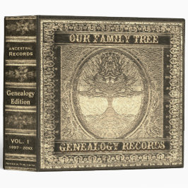 Gold Leaf Look Genealogie Binder 5,1 Cm Ordner