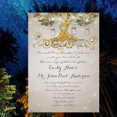 Gold Leaf Mason Jar unter der Sternenhochzeit Einladung