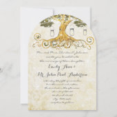 Gold Leaf Mason Jar unter der Sternenhochzeit Einladung (Vorderseite)