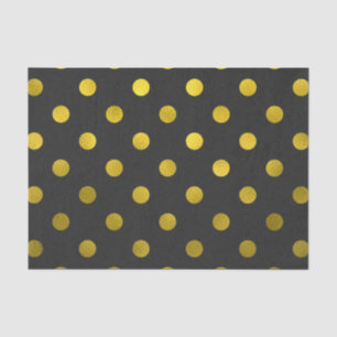 Gold Leaf Metallische Imitat Fossil Große Polka Do Seidenpapier