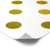 Gold Leaf Metallische Imitate Fohlen Small Polka D Poster (Ecke)