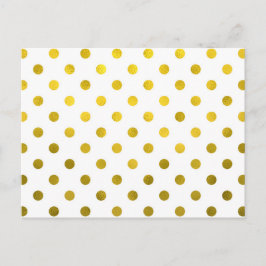 Gold Leaf Metallische Imitate Fohlen Small Polka D Postkarte