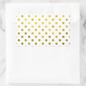 Gold Leaf Metallische Imitate Fohlen Small Polka D Rechteckiger Aufkleber (Tasche)
